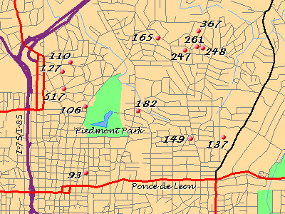 Midtown Atlanta Map